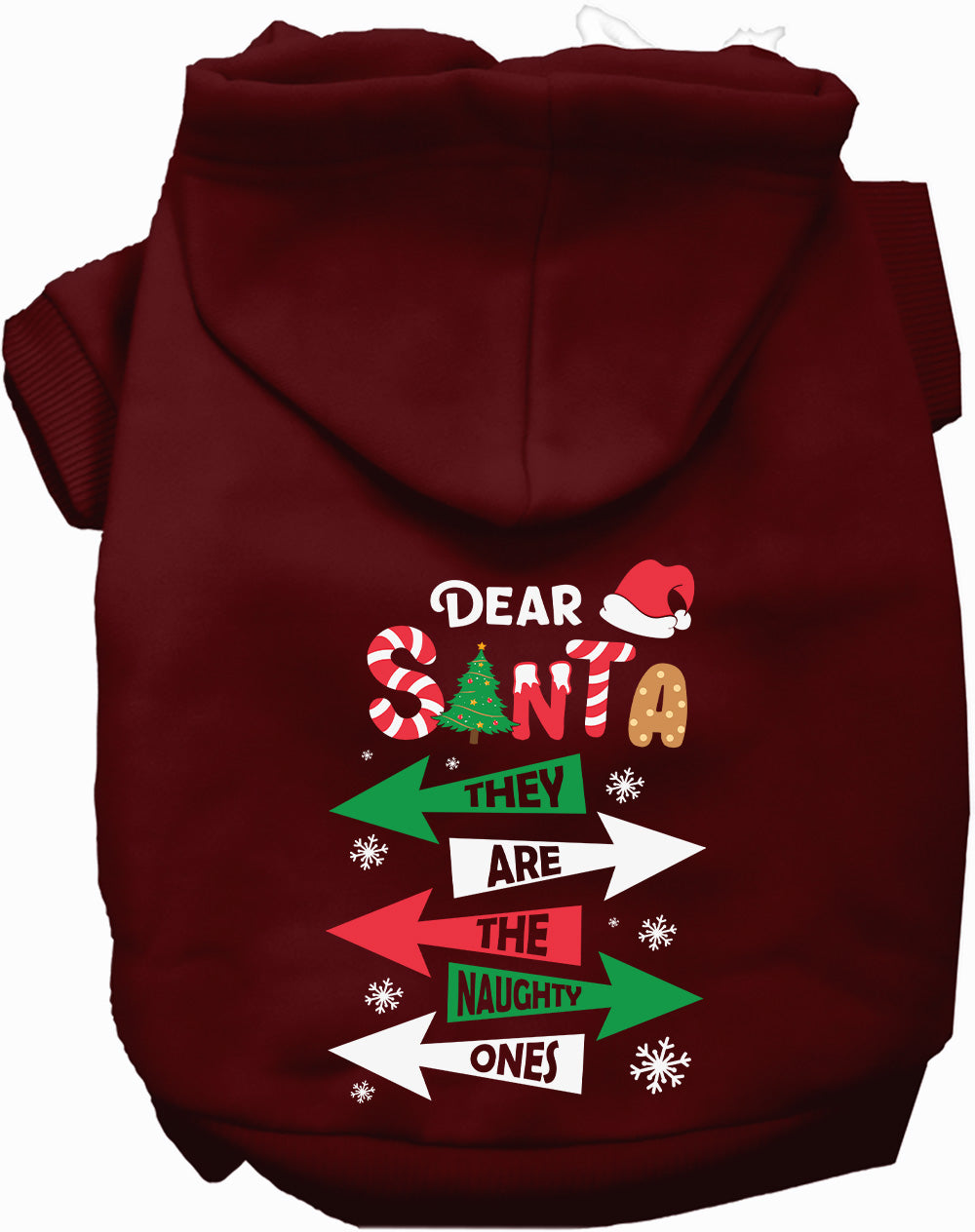 Naughty Ones Christmas Pet Hoodie at Purrfect Pet Kingdom