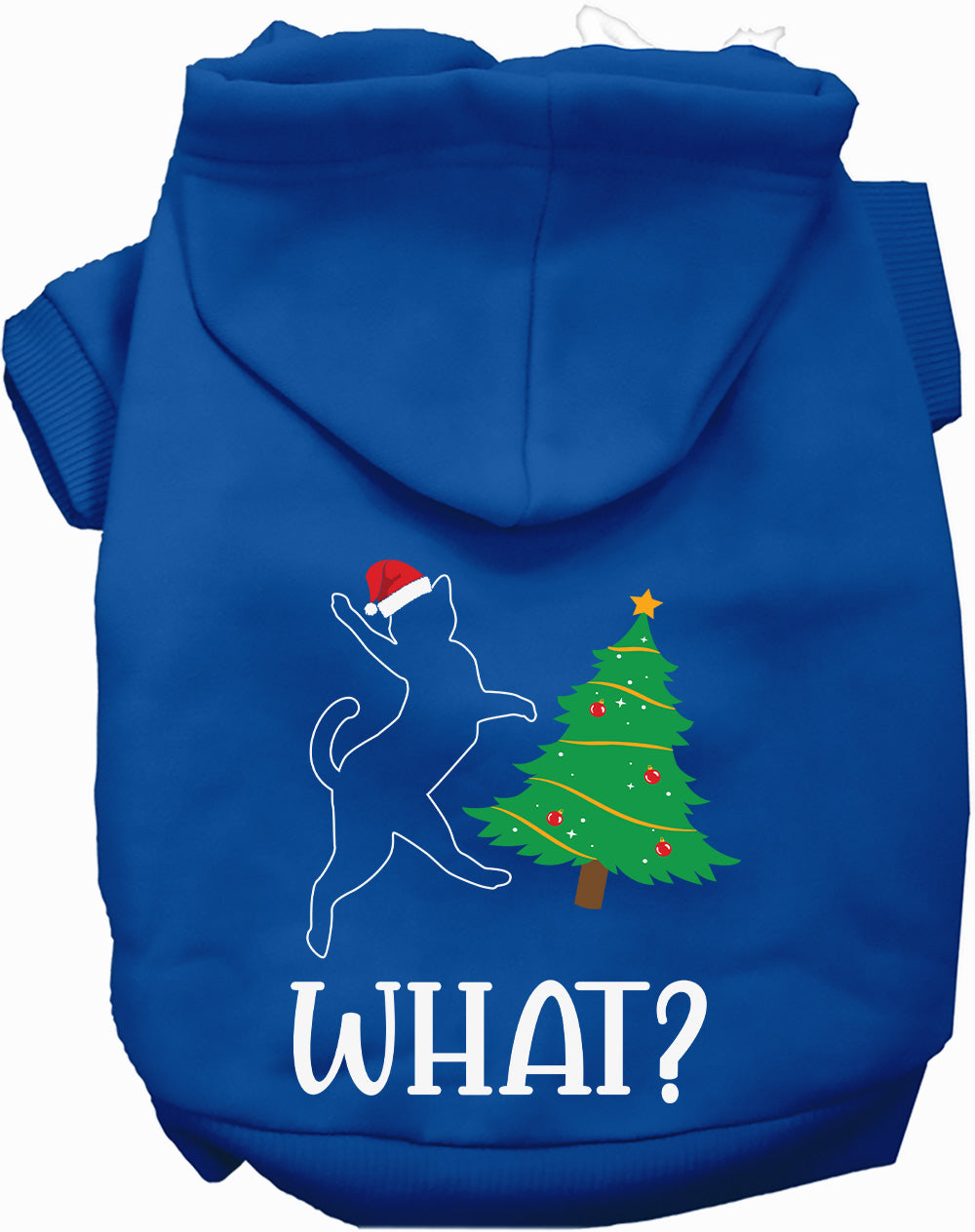 Dog Hoodie Kitty What Christmas Tree for Festive Holiday Pet