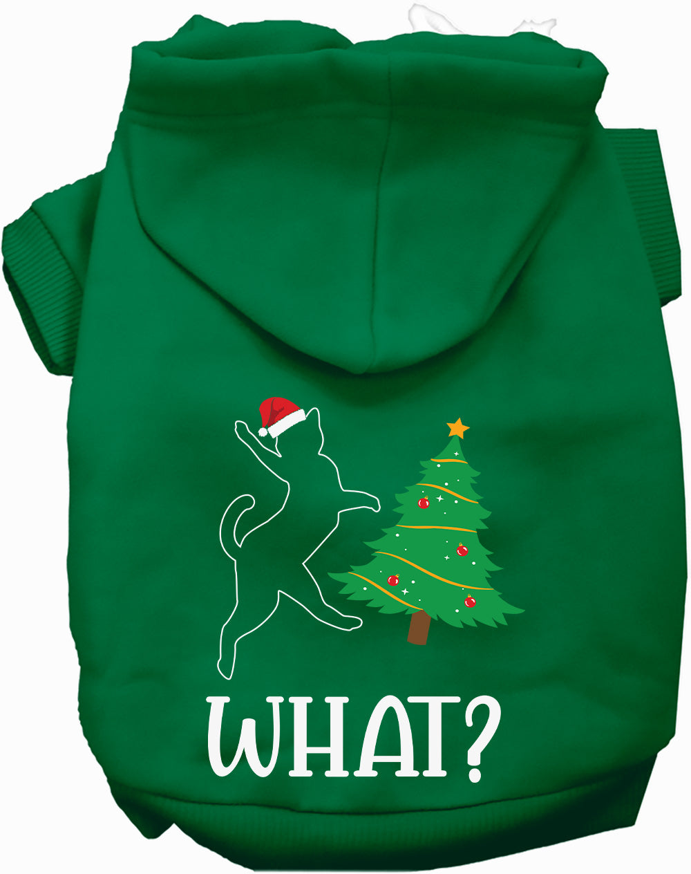 Dog Hoodie Kitty What Christmas Tree for Festive Holiday Pet