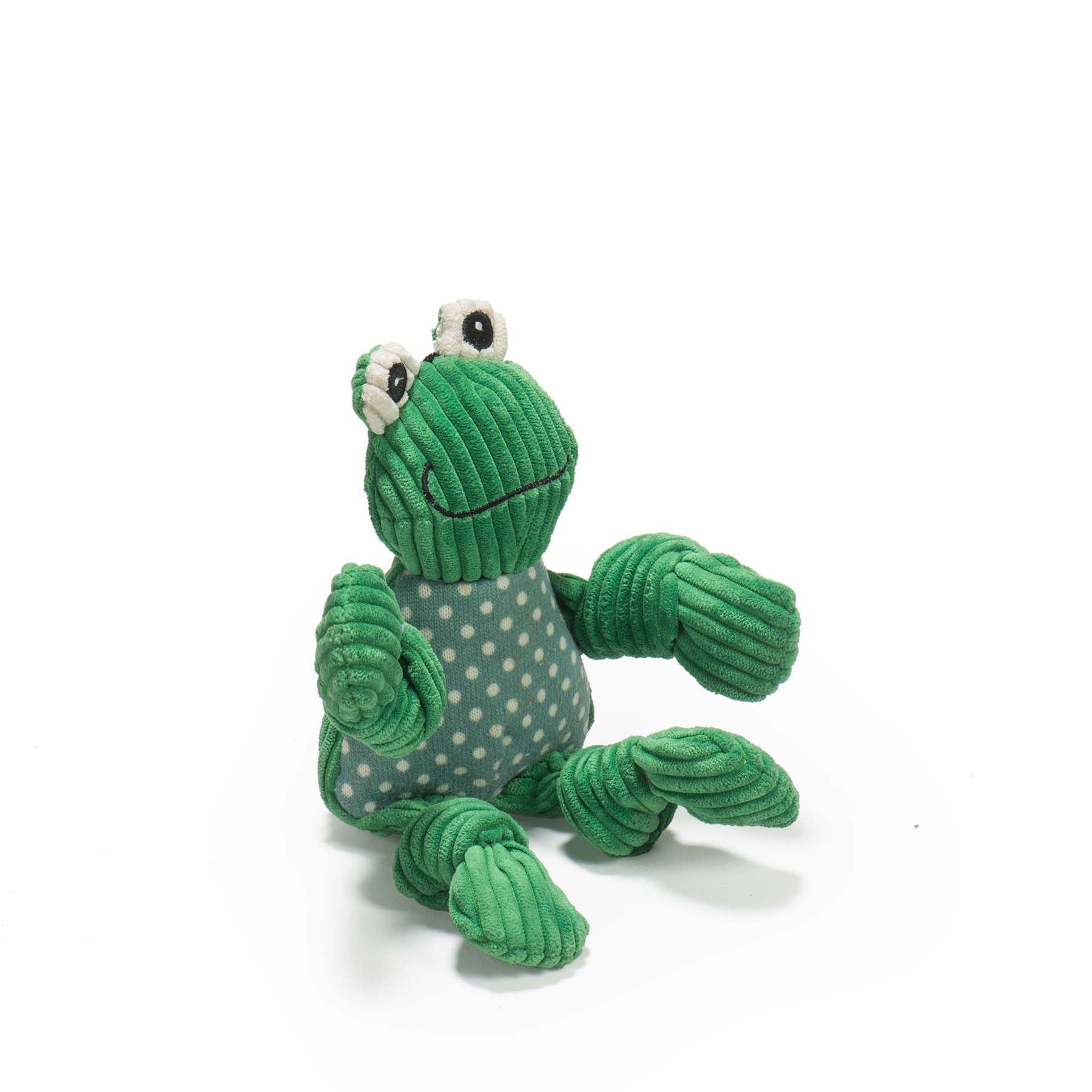Dog Toy Fergie Frog Knottie Plush Toy for Daily Use Essentia - lifestyle product image for dog toy