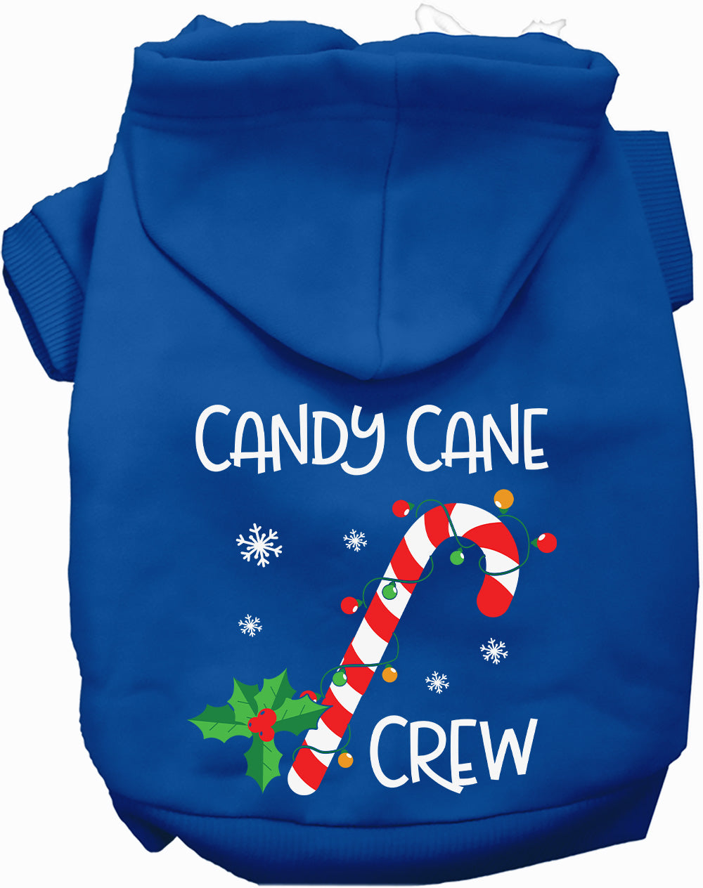 Dog Hoodie Candy Cane Crew for Festive Halloween Pet Style