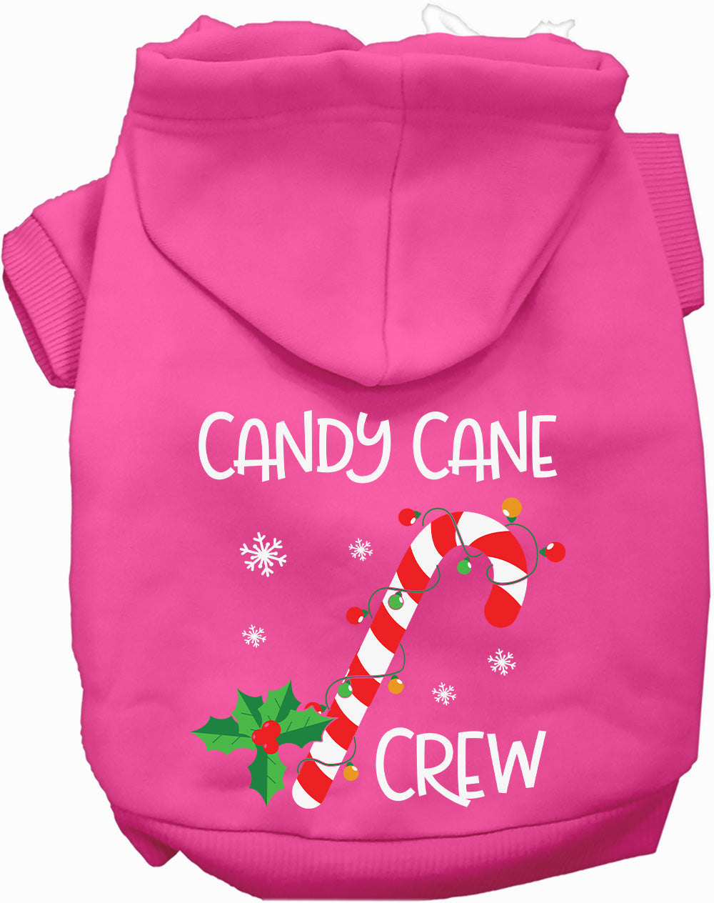 Dog Hoodie Candy Cane Crew for Festive Halloween Pet Style
