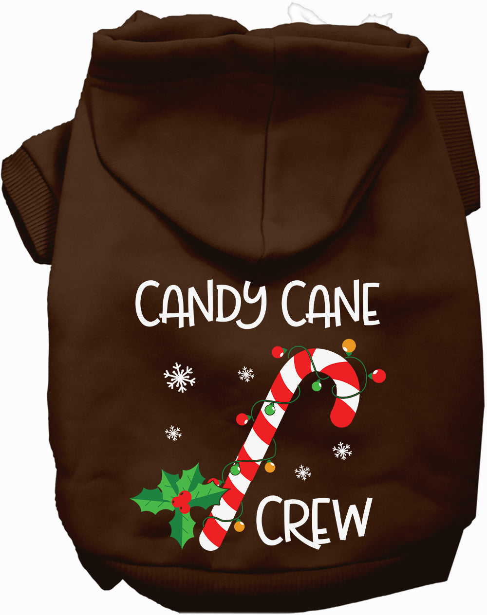 Dog Hoodie Candy Cane Crew for Festive Halloween Pet Style