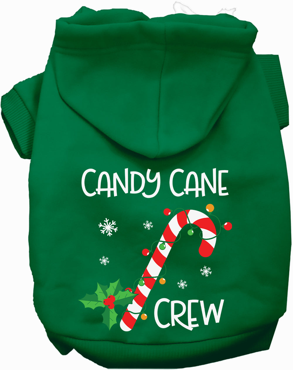 Dog Hoodie Candy Cane Crew for Festive Halloween Pet Style