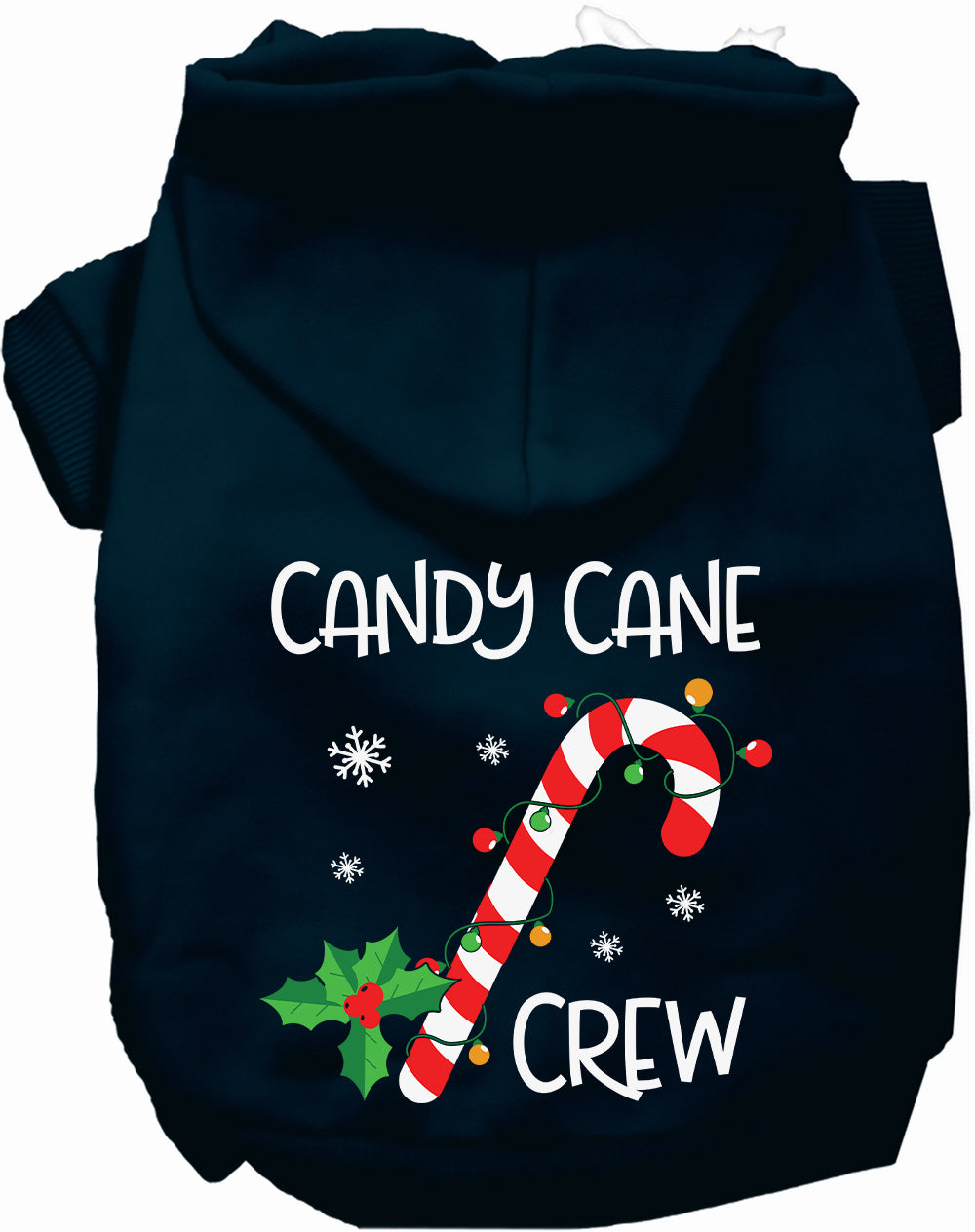Dog Hoodie Candy Cane Crew for Festive Halloween Pet Style