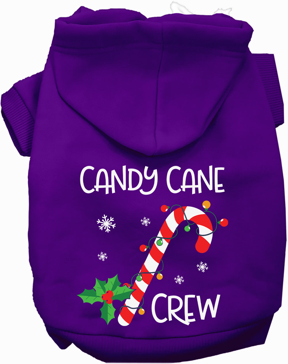 Dog Hoodie Candy Cane Crew for Festive Halloween Pet Style
