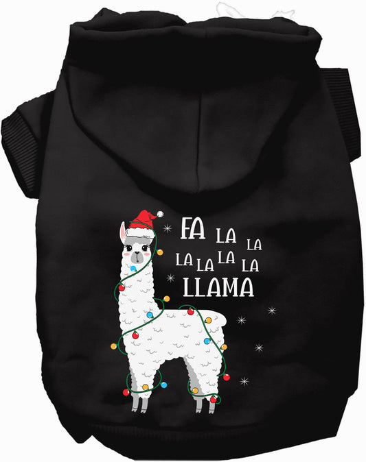 Dog Hoodie Falalala Llama for Festive Holiday Pet Comfort