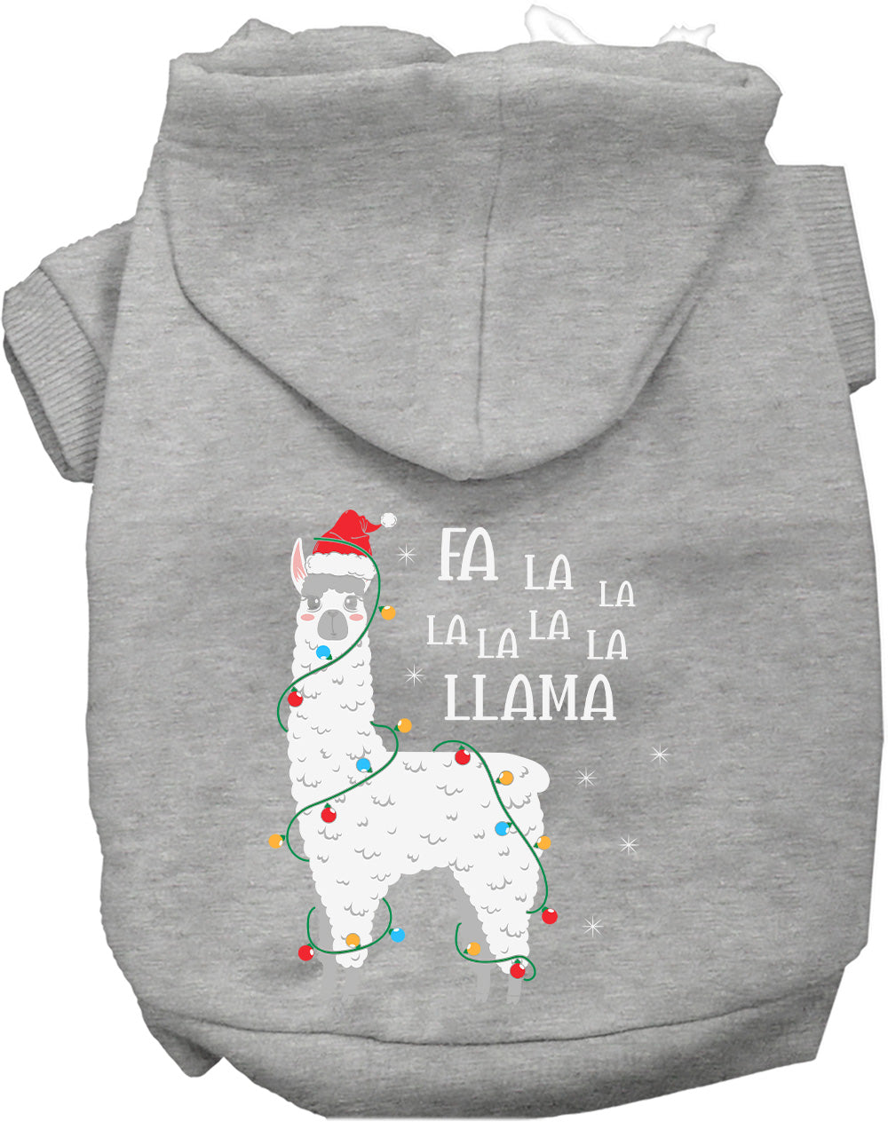 Dog Hoodie Falalala Llama for Festive Holiday Pet Comfort