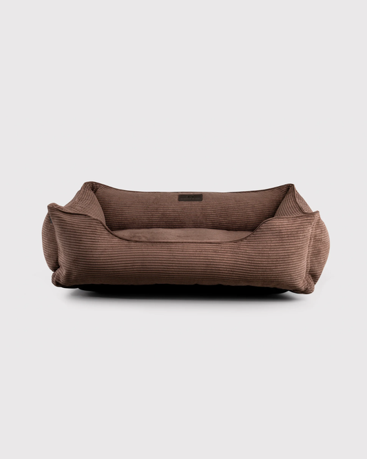 Purrfect Kingdom™ - Brown Corduroy Bolster Bed