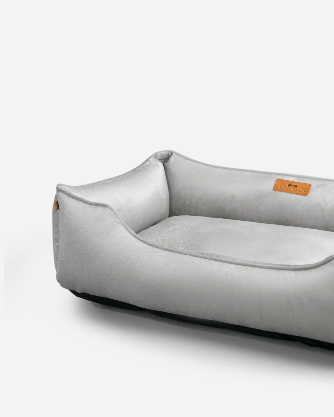 Chester & Lee | Classic Velvet Sleeper Dog Bed Gray