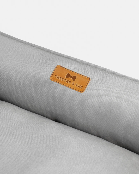 Chester & Lee | Classic Velvet Sleeper Dog Bed Gray