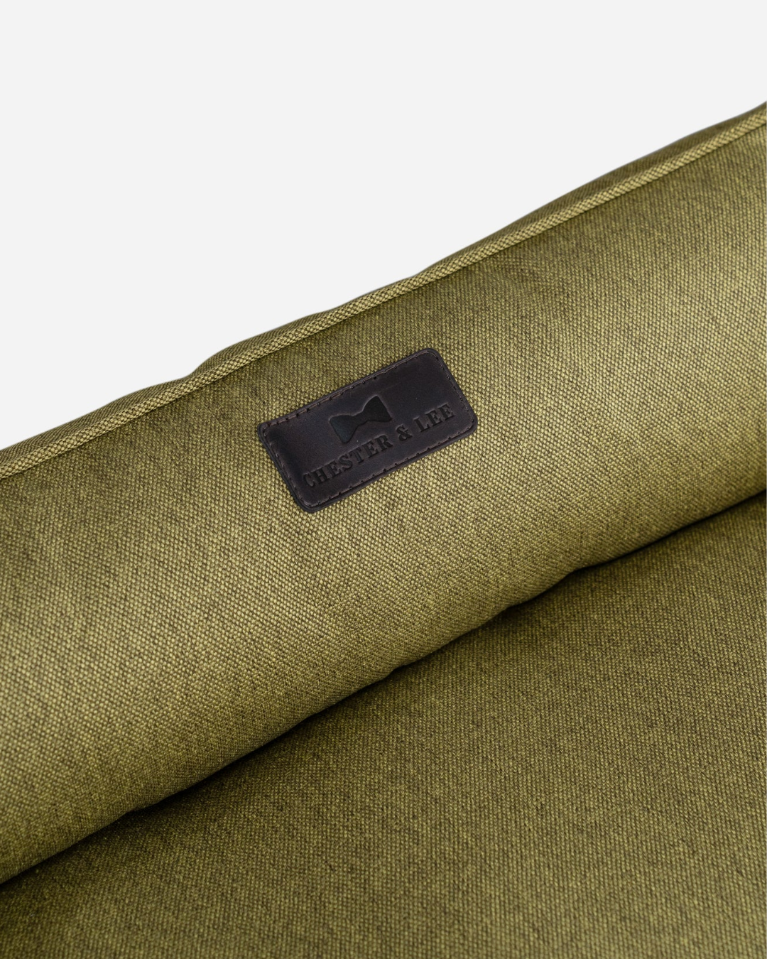 Purrfect Kingdom™ - Olive Cotton Bolster Pet Bed
