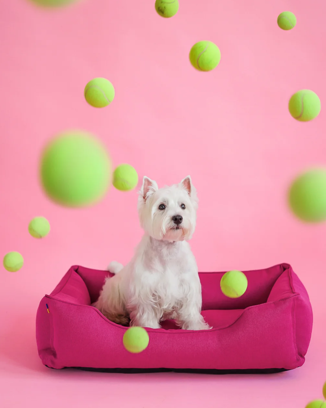 Purrfect Kingdom™ - Pink Cotton Bolster Pet Bed