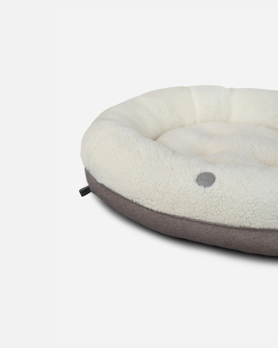 Purrfect Kingdom™ - Furry Beige Donut Pet Bed