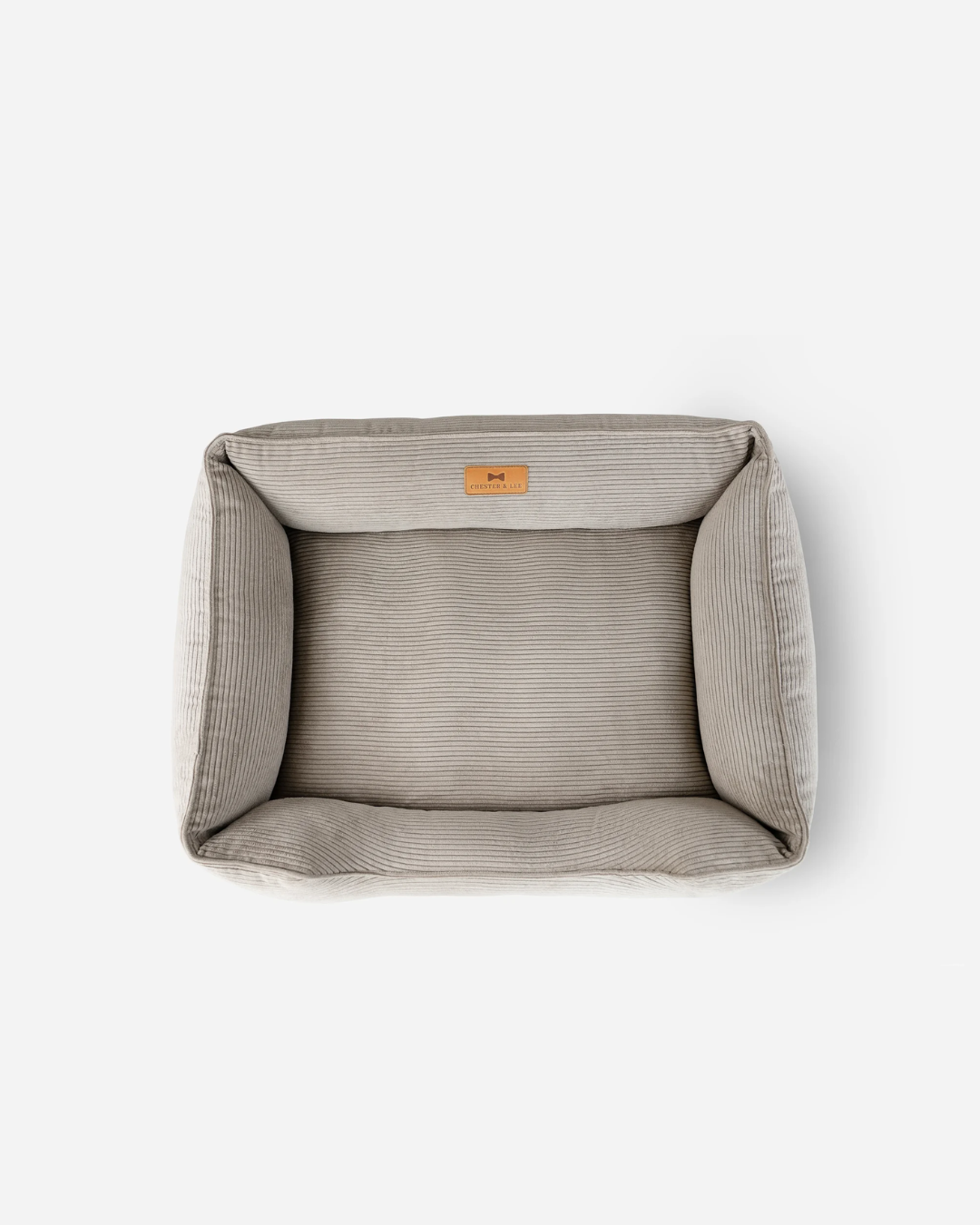 Chester & Lee | Fancy Corduroy Sleeper Dog Bed Taupe