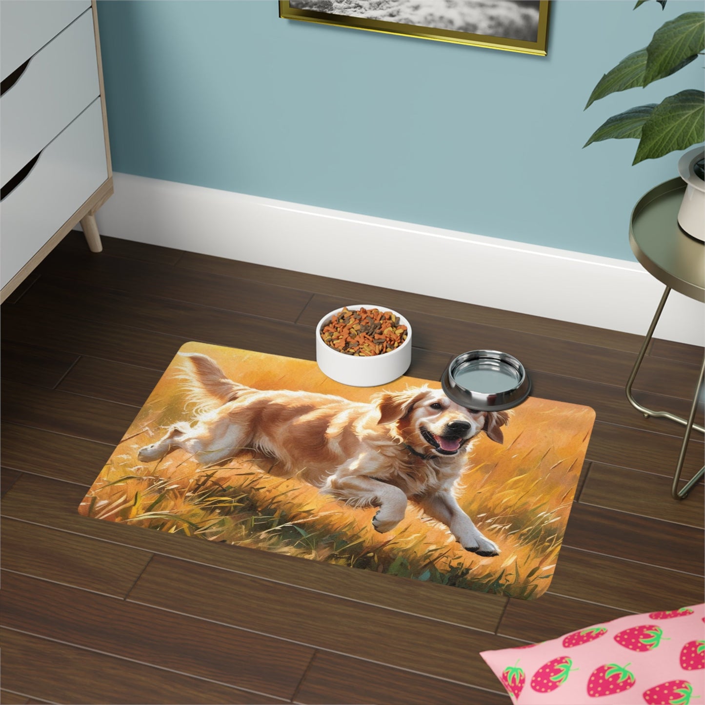 Pet Food Mat (12x18) - Flat Coated Retriever