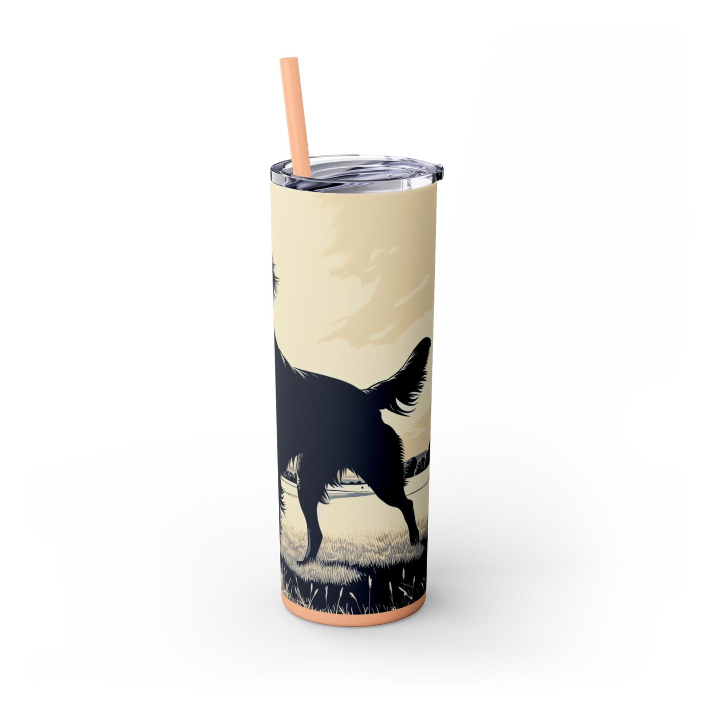 Flat Coated Retriever Tumbler with Straw, 20oz