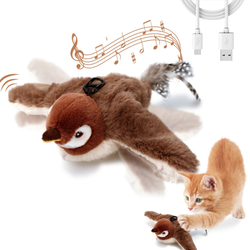 Flapping Bird Cat Toy – Interactive Catnip Plush - WTN Essentials