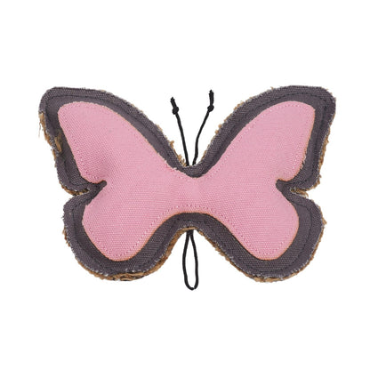 Butterfly Dog Chew Toy Canvas Jute Durable Safe 🦋