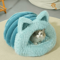 Winter Warm Fleece Cat Cave Windproof 360° Thermal Comfort for Cats & Small Dogs