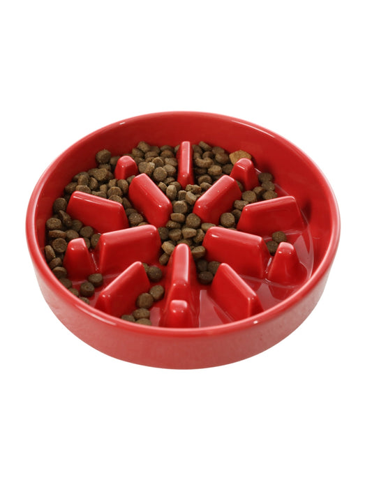 Spark Slow Feeder Dog Bowls - Red / Green / Blue