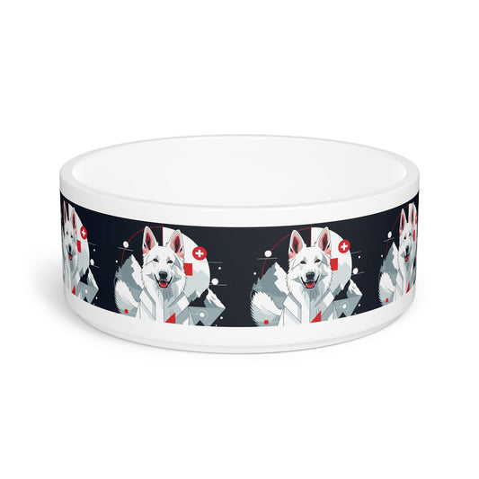 White Swiss Shepherd Dog Pet Bowl