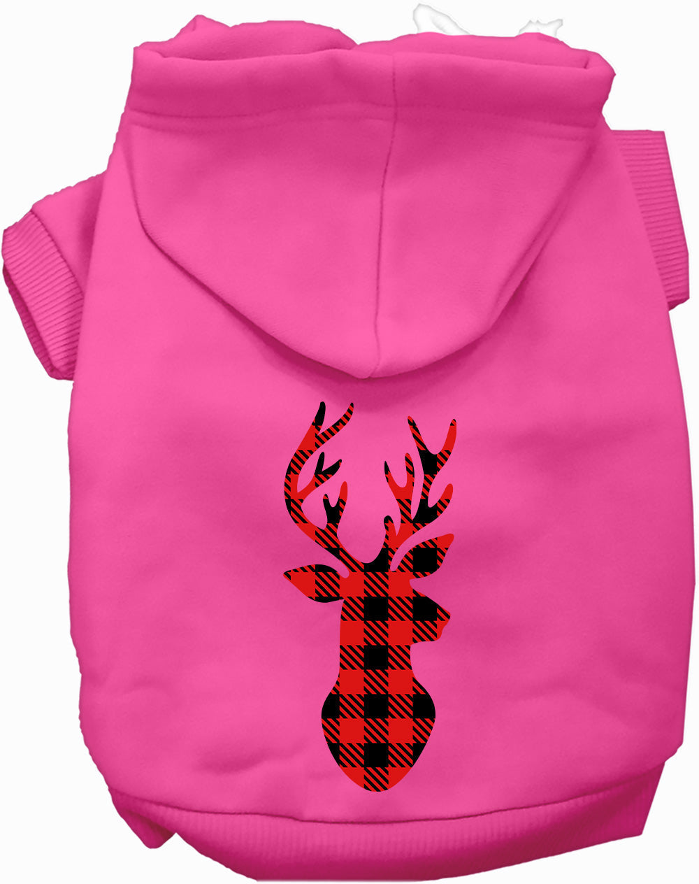 Dog Hoodie Buffalo Check Deer for Everyday Pet Style and