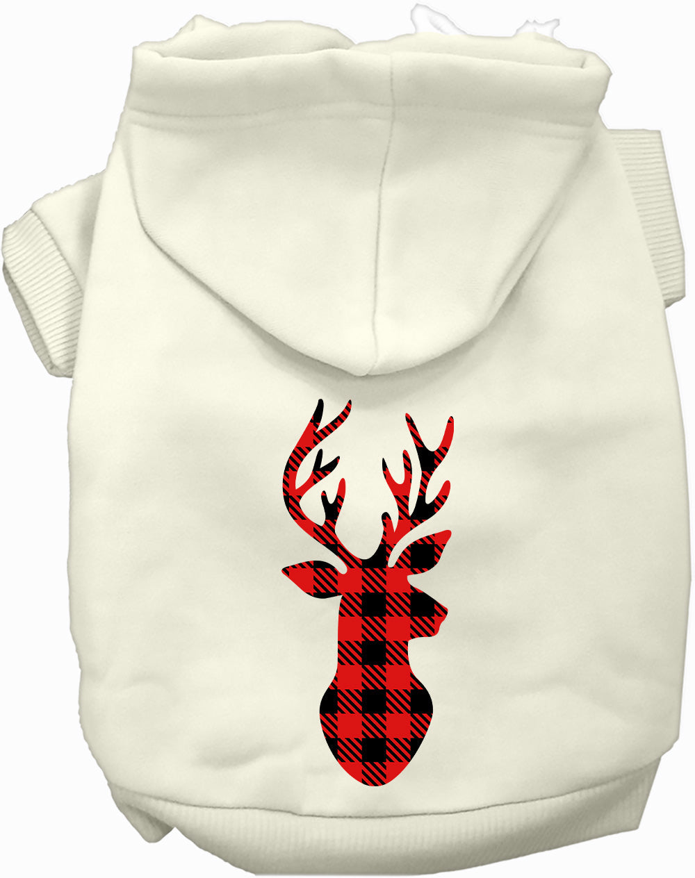 Dog Hoodie Buffalo Check Deer for Everyday Pet Style and