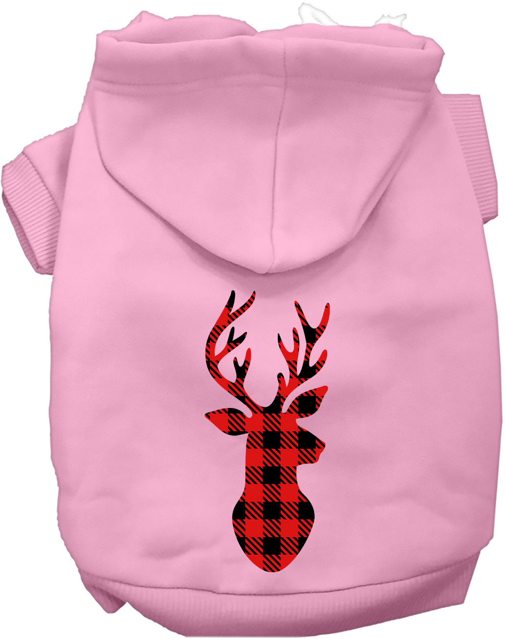 Dog Hoodie Buffalo Check Deer for Everyday Pet Style and