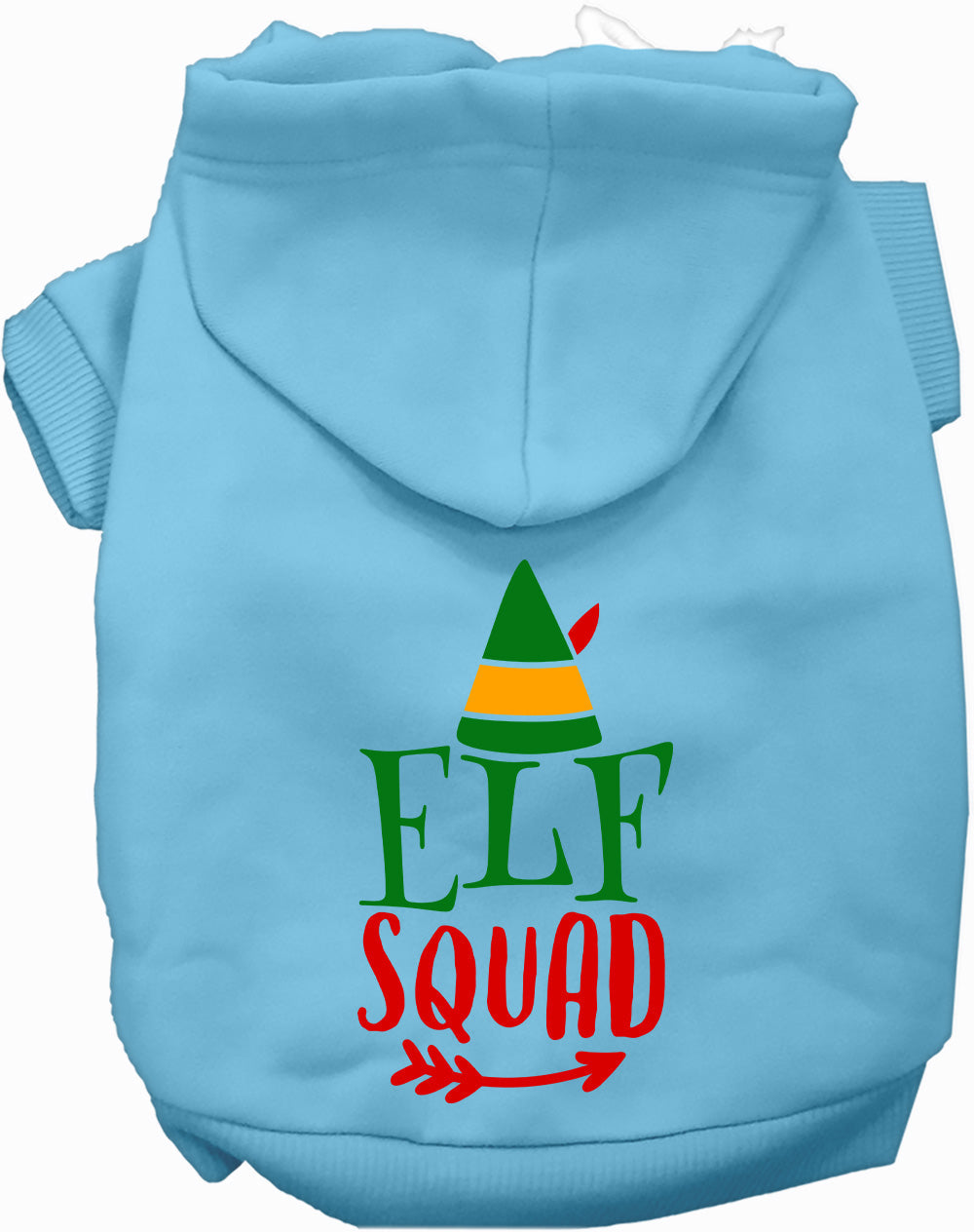 Dog Hoodie Elf Squad for Festive Holiday Pet Comfort