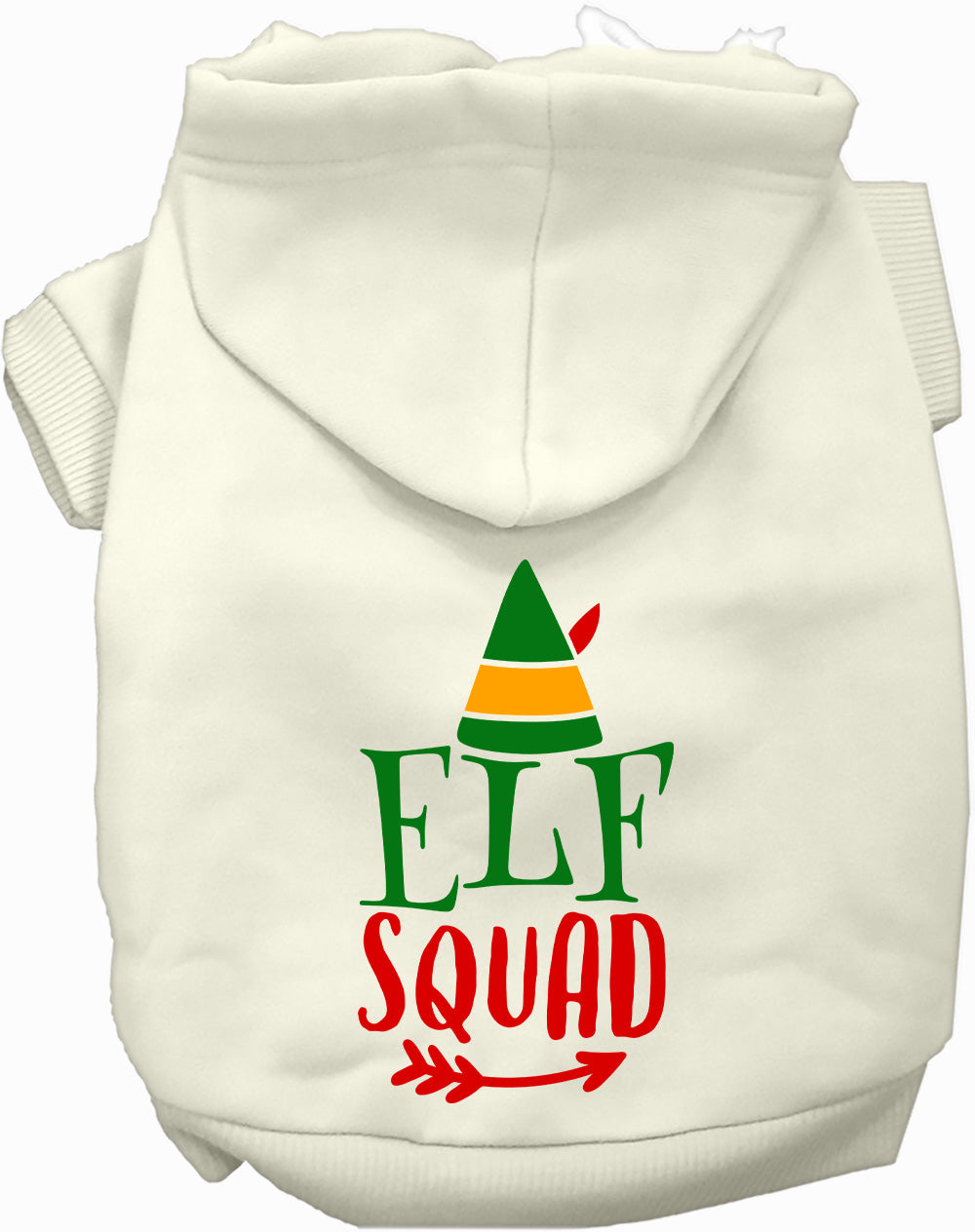 Dog Hoodie Elf Squad for Festive Holiday Pet Comfort