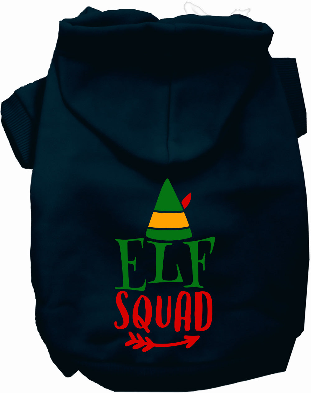 Dog Hoodie Elf Squad for Festive Holiday Pet Comfort