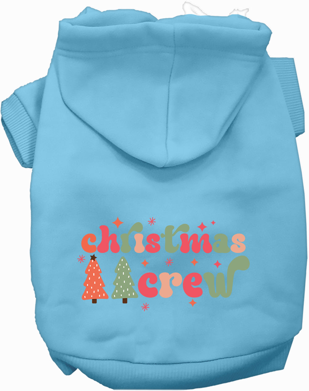 Dog Hoodie Cutesy Christmas Crew for Festive Holiday Pet