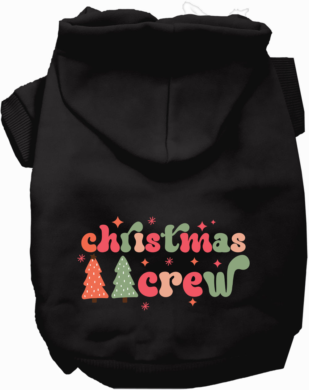 Dog Hoodie Cutesy Christmas Crew for Festive Holiday Pet