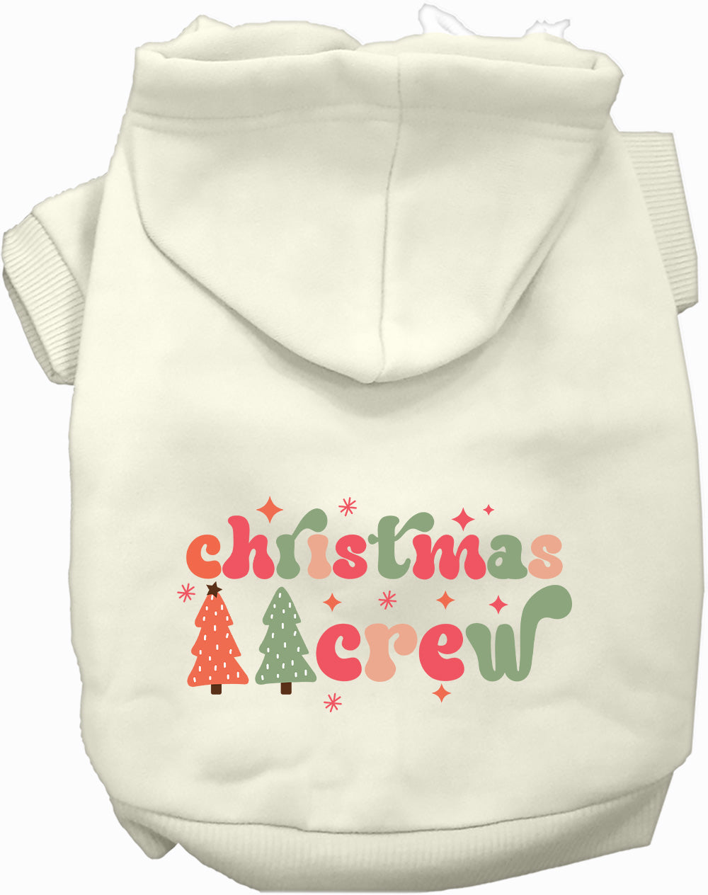 Dog Hoodie Cutesy Christmas Crew for Festive Holiday Pet