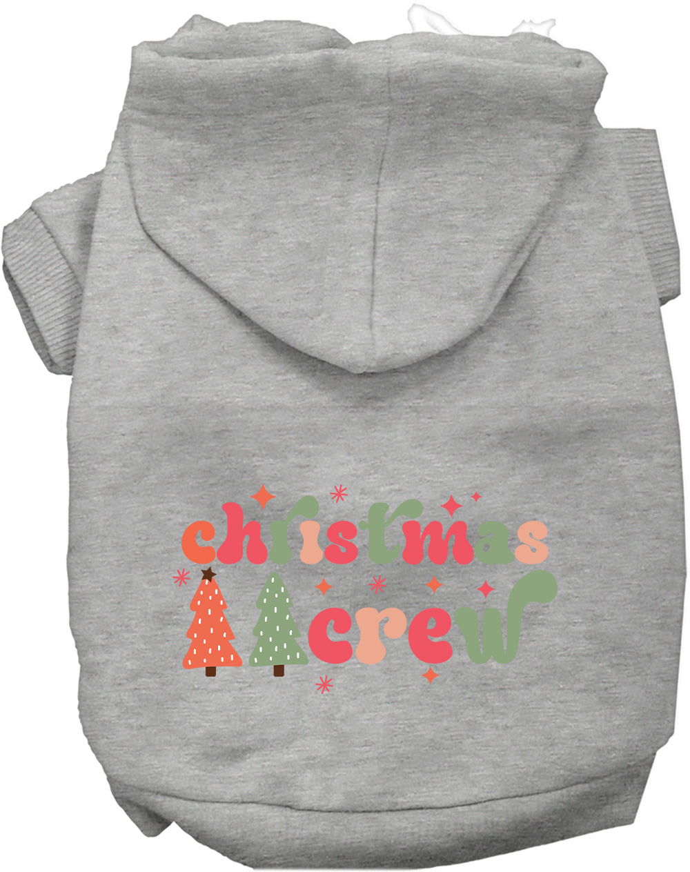 Dog Hoodie Cutesy Christmas Crew for Festive Holiday Pet
