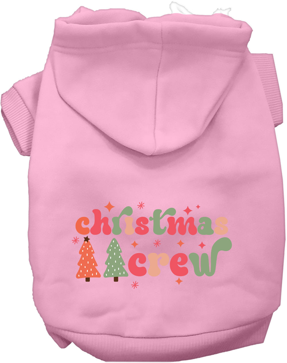 Dog Hoodie Cutesy Christmas Crew for Festive Holiday Pet