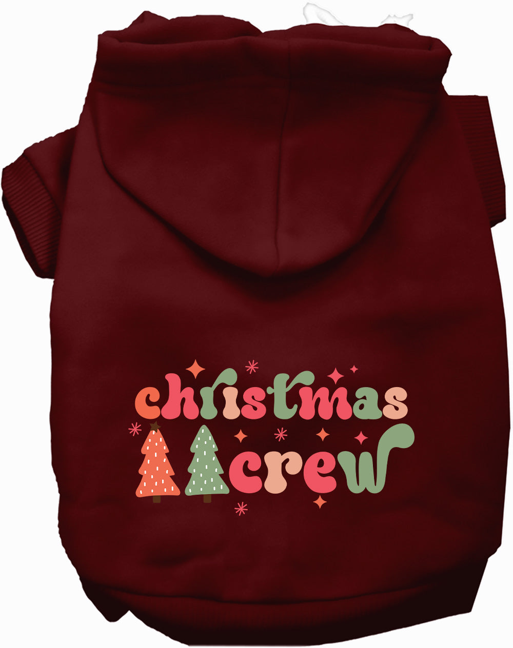 Dog Hoodie Cutesy Christmas Crew for Festive Holiday Pet