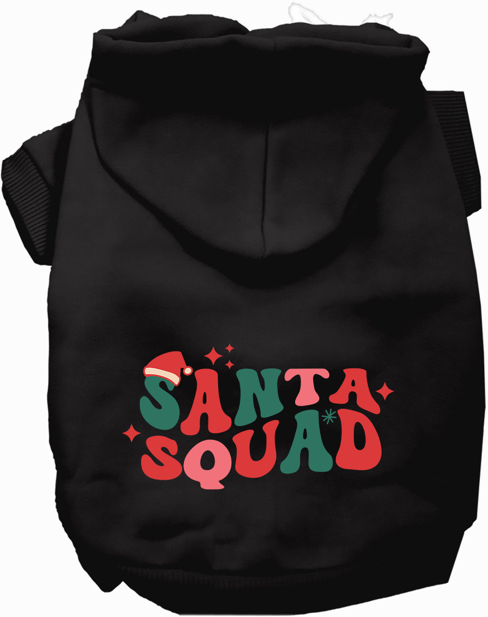 Dog Hoodie Santa Squad for Festive Holiday Pet Comfort