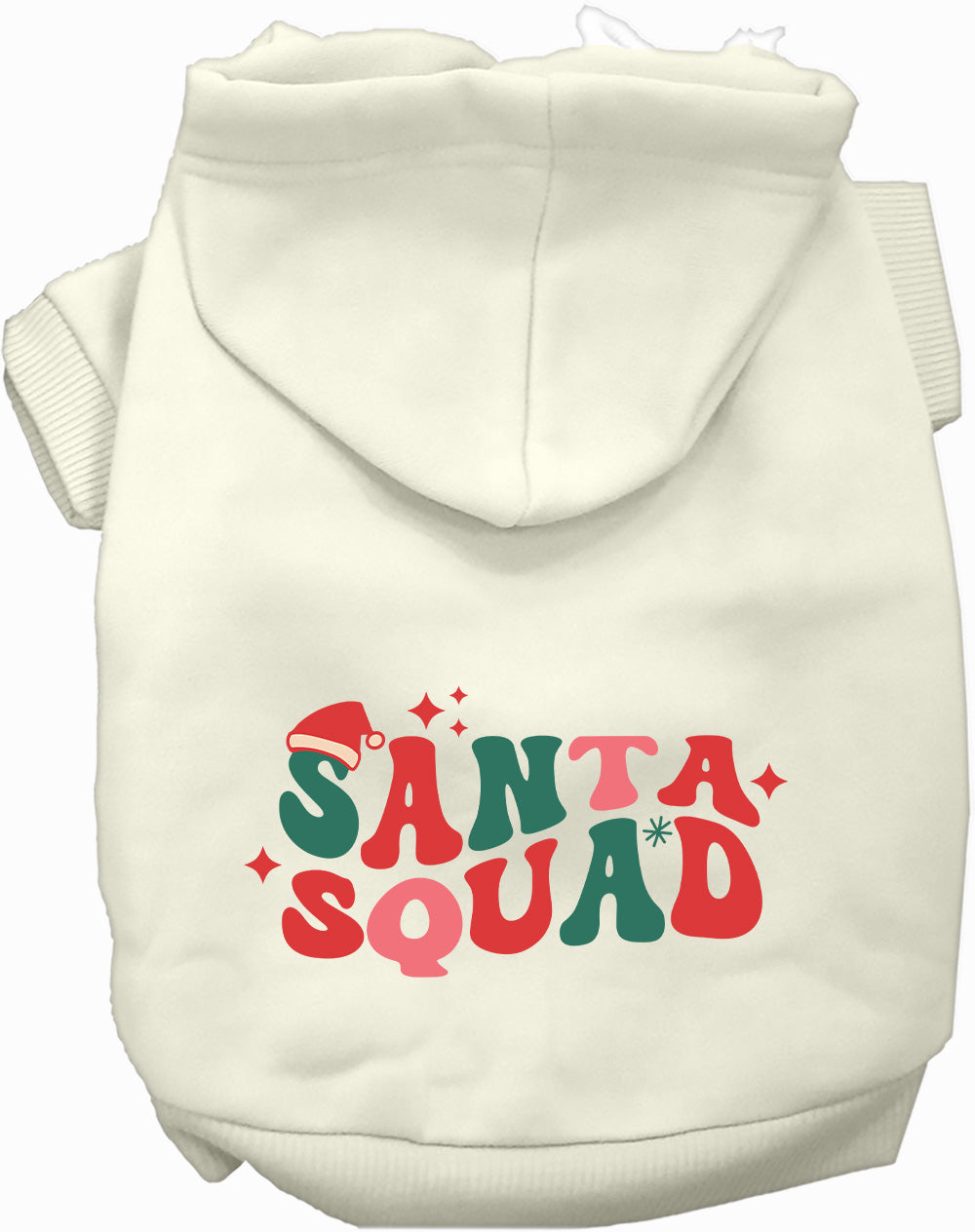 Dog Hoodie Santa Squad for Festive Holiday Pet Comfort