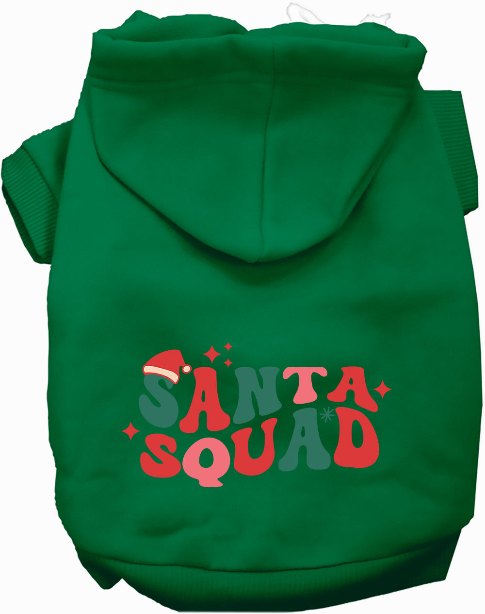 Dog Hoodie Santa Squad for Festive Holiday Pet Comfort