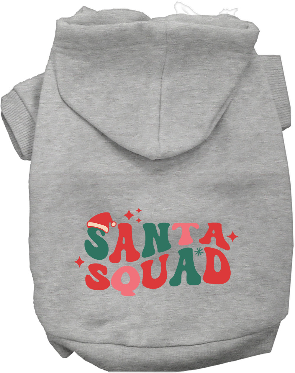 Dog Hoodie Santa Squad for Festive Holiday Pet Comfort