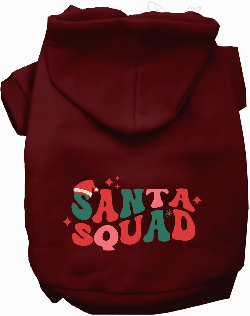 Dog Hoodie Santa Squad for Festive Holiday Pet Comfort