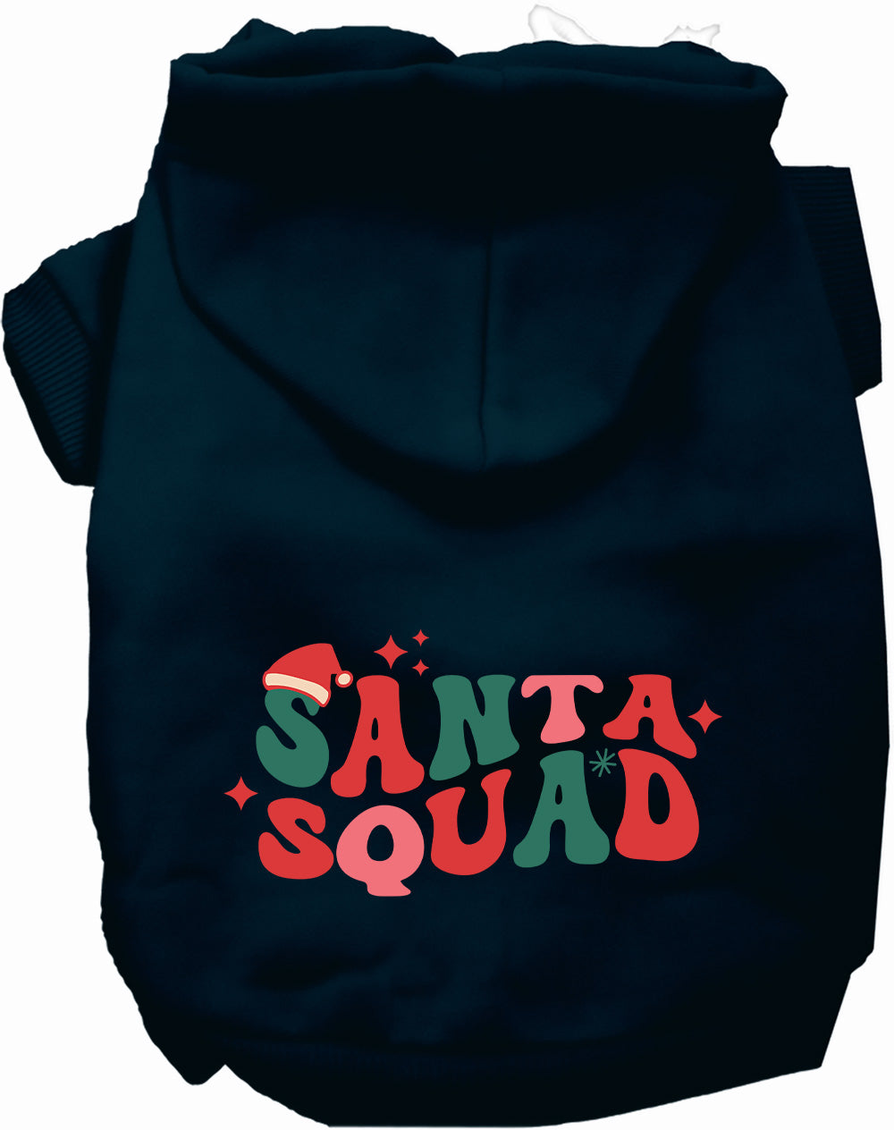 Dog Hoodie Santa Squad for Festive Holiday Pet Comfort