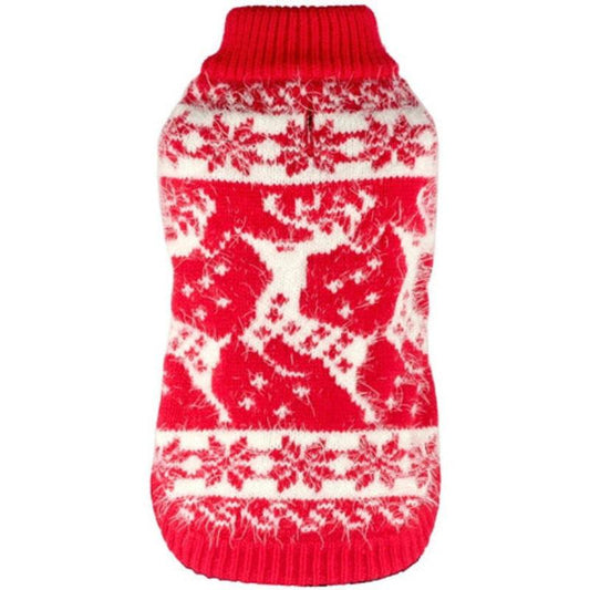 Feathersoft Reindeer Pet Sweater - Available only in Size M
