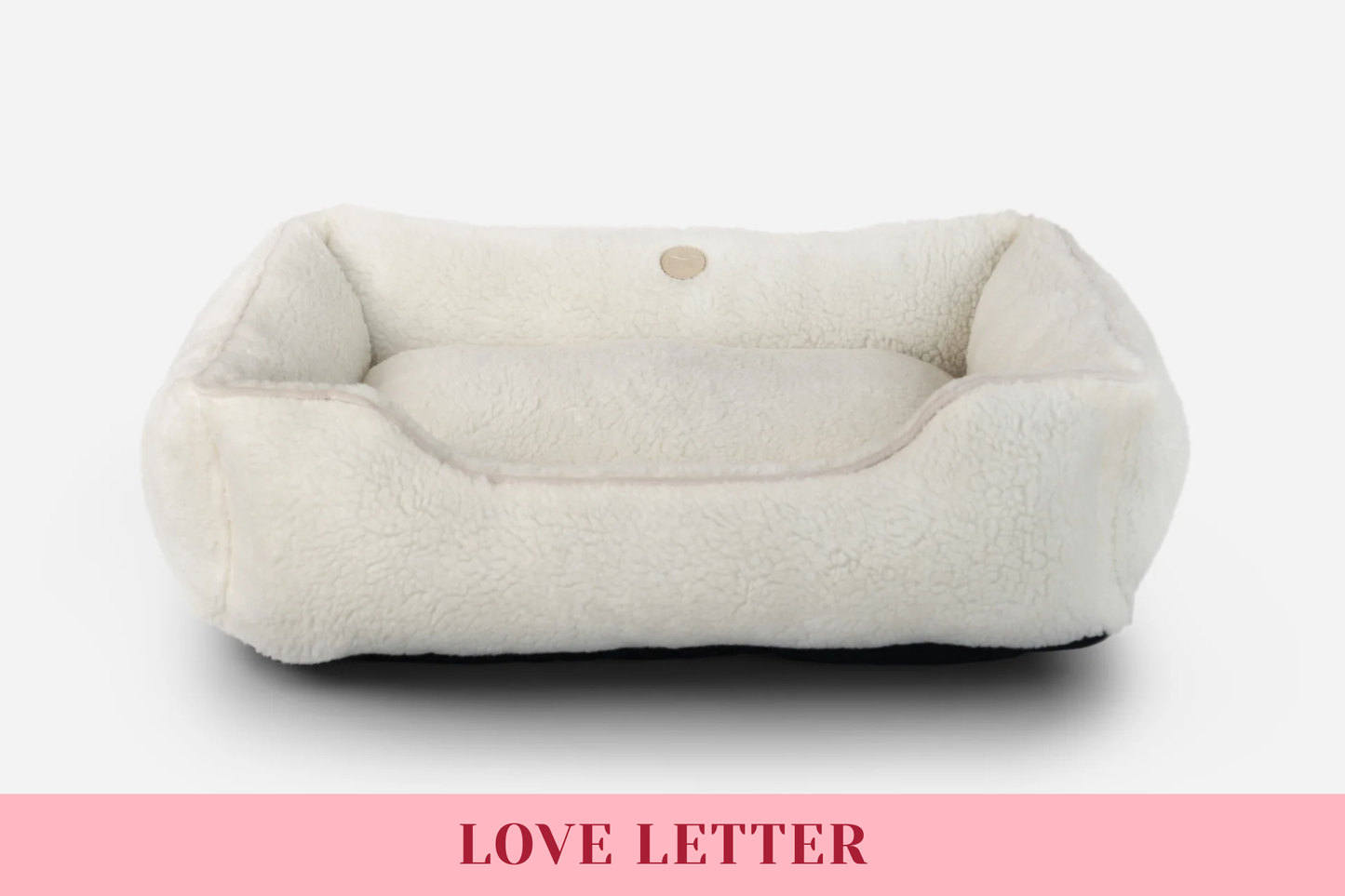 Pet Bed Furry Sleeper Beige Bolster