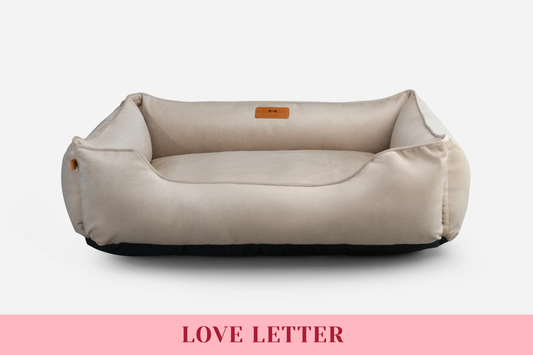 Dog Bed Classic Velvet Sleeper Beige
