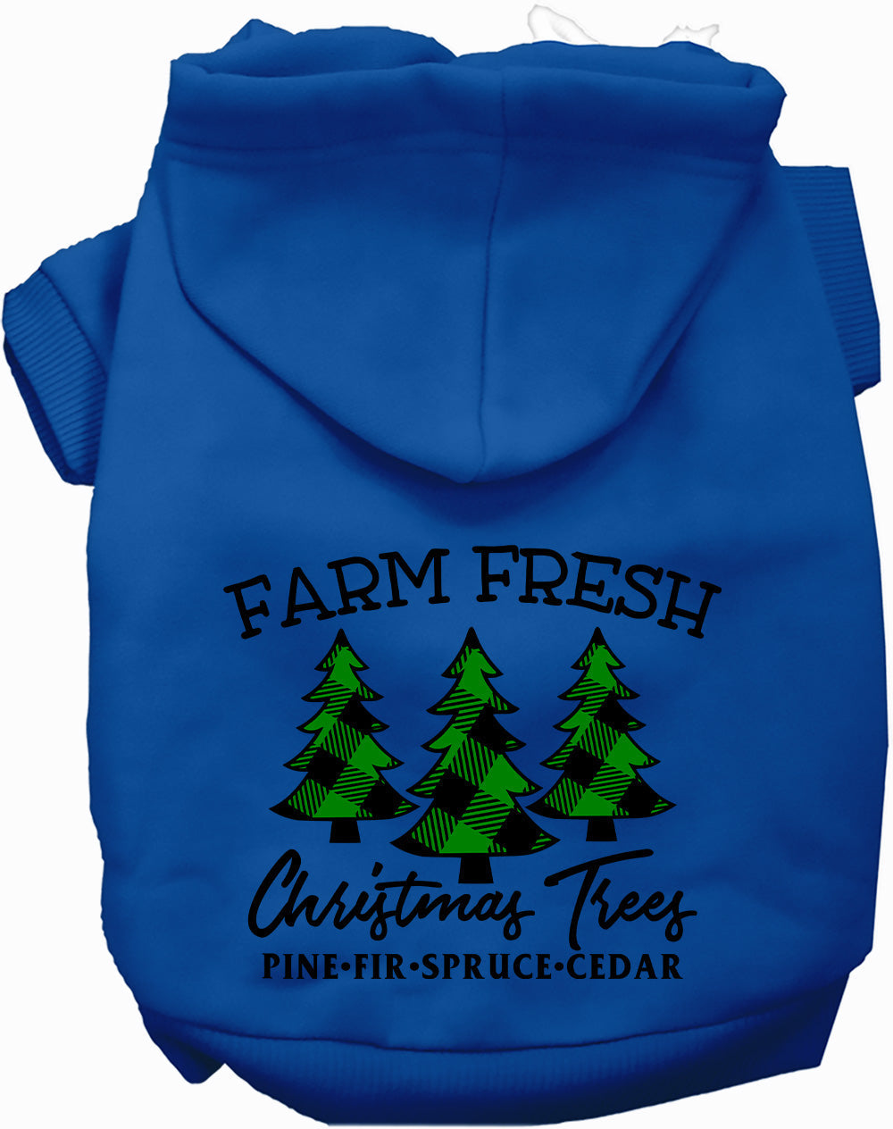 Dog Hoodie Farm Fresh Christmas Trees for Festive Holiday