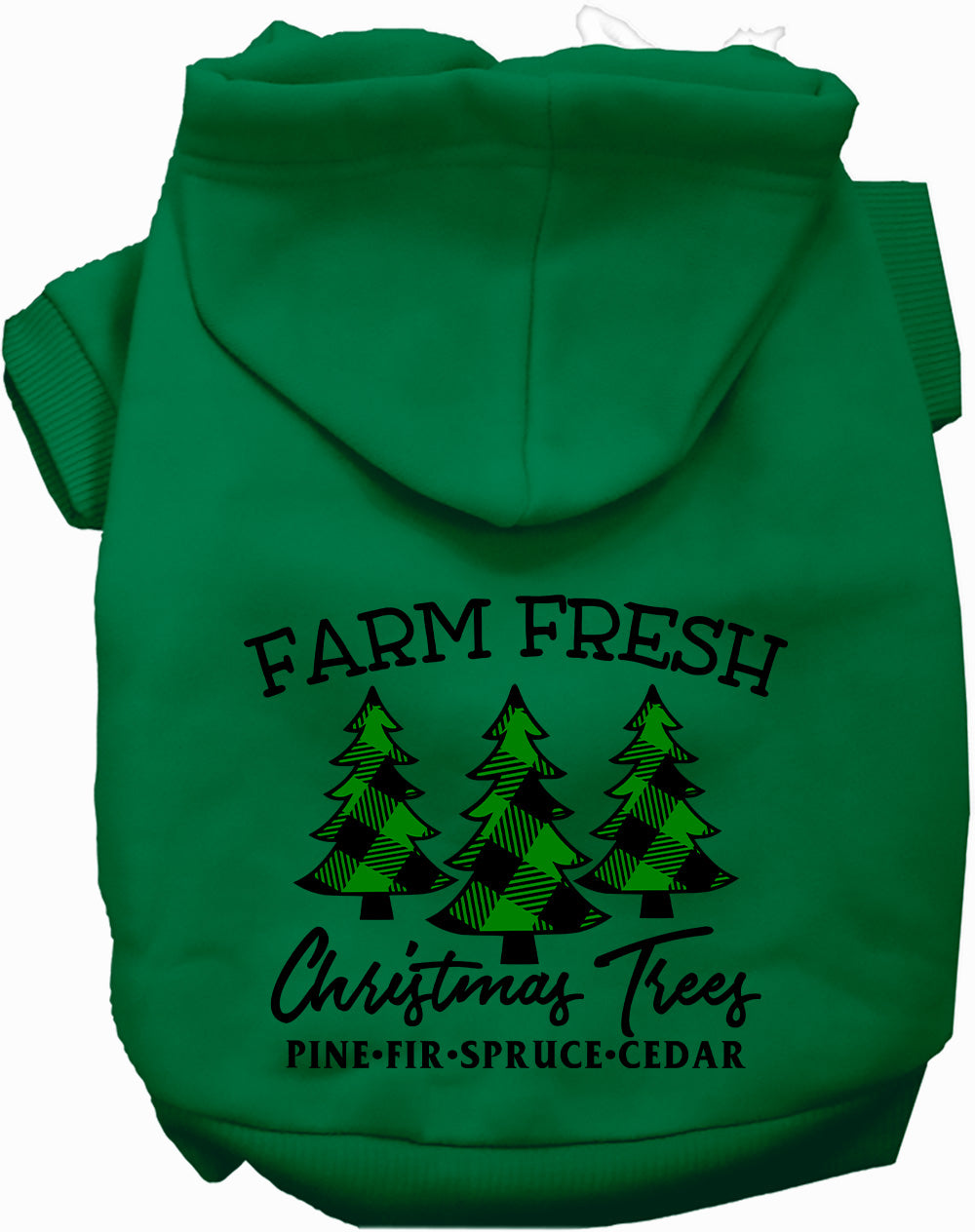 Dog Hoodie Farm Fresh Christmas Trees for Festive Holiday