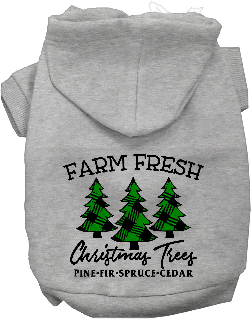Dog Hoodie Farm Fresh Christmas Trees for Festive Holiday